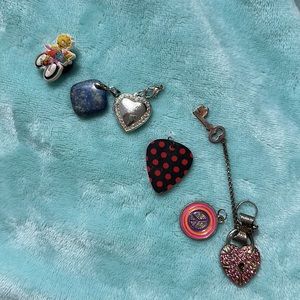 6 Charms Mixed Vintage and Modern